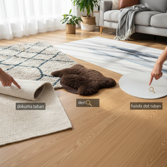Halı Taban Farkları: Dot, Dokuma, Deri Seçenekleri