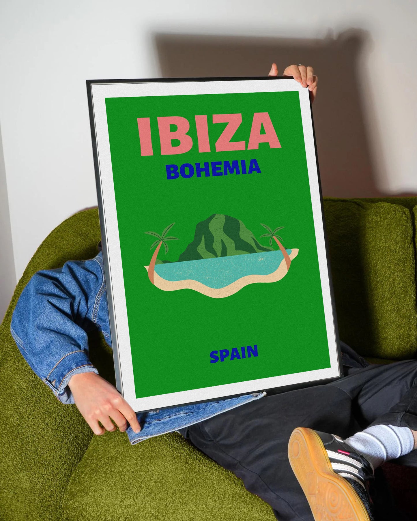 Ibiza Bohemia Green Island Travel Poster