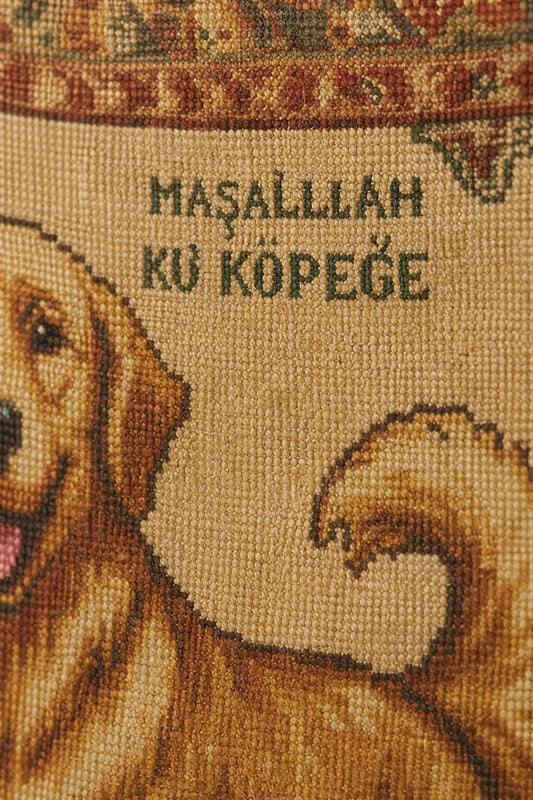 Maşallah Bu Köpeke Duvar Halısı, Duvar Örtüsü, Golden Retriever Duvar Örtüsü