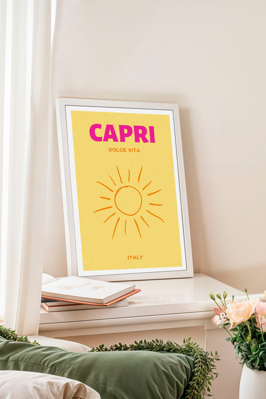 Capri Dolce Vita Italy Sun Poster