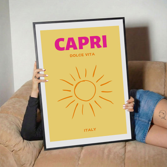Capri Dolce Vita Italy Sun Poster