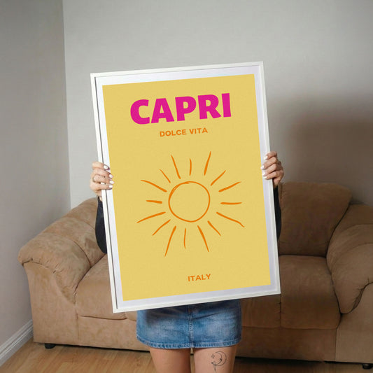 Capri Dolce Vita Italy Sun Poster