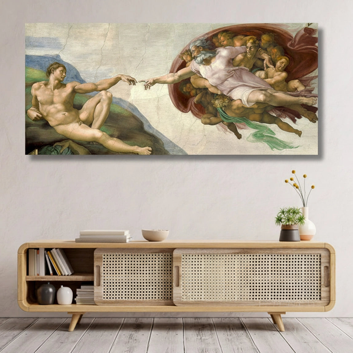 Creation of Adam Kanvas Tablo