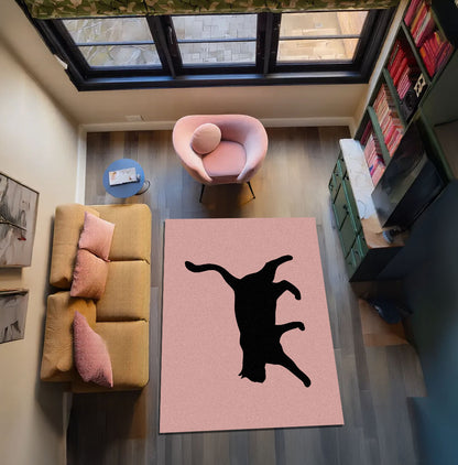 Black Cat Art Rug
