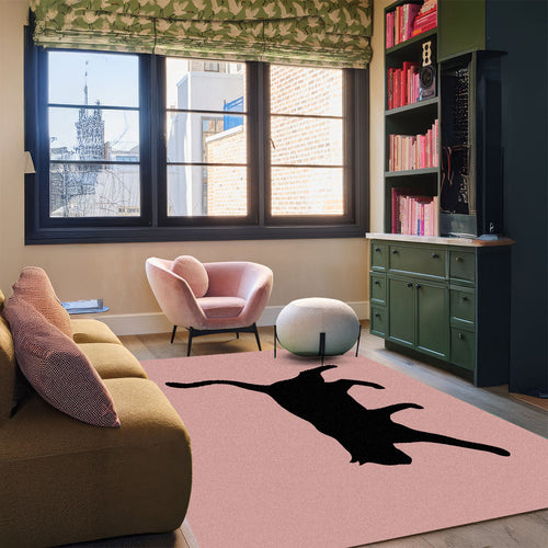 Black Cat Art Rug
