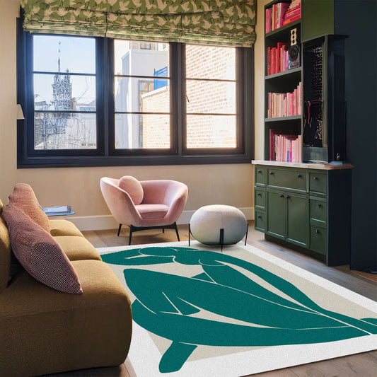 Minimalist Zümrüt Yeşili Halı