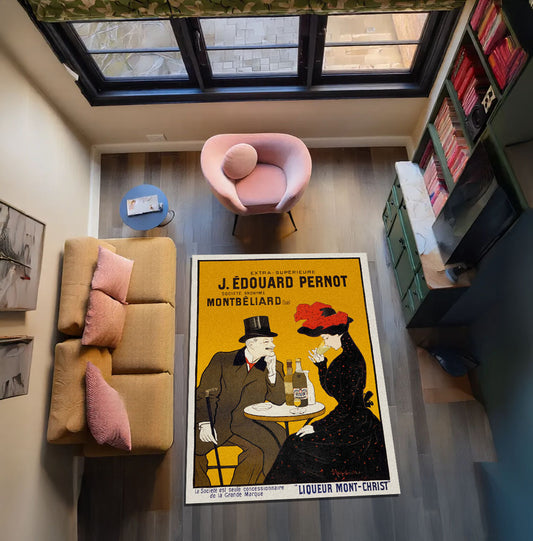 Vintage French Art Nouveau Rug