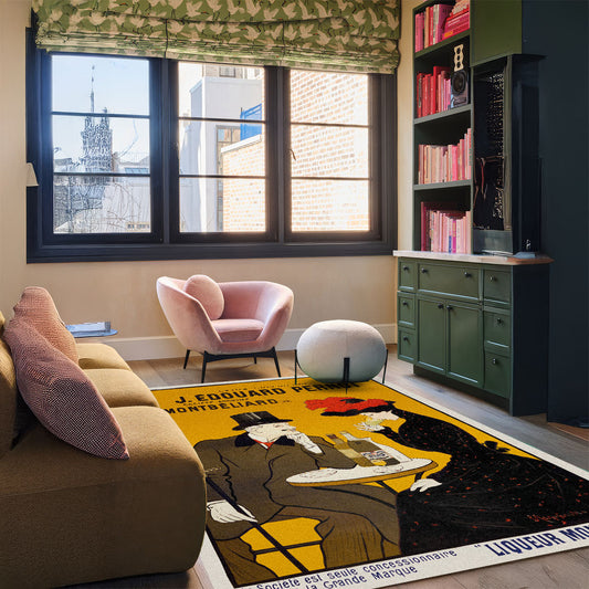 Vintage French Art Nouveau Rug