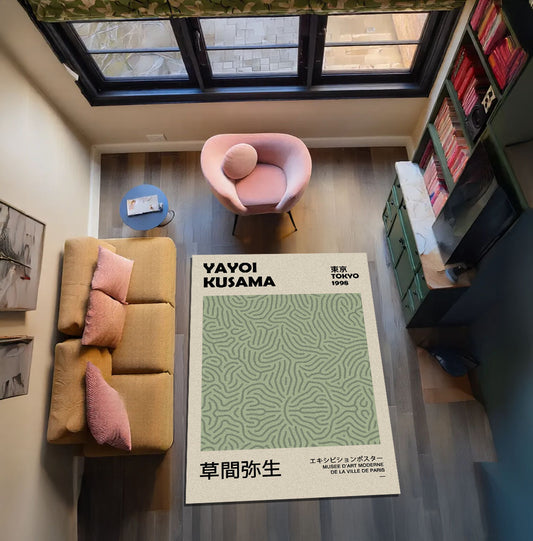Yayoi Kusama Exhibition Art Rug