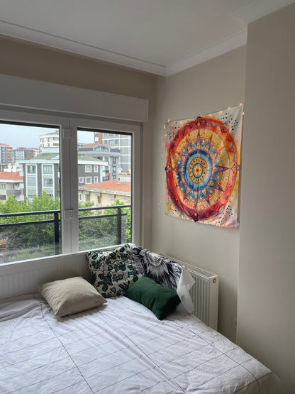 Pastel Tonlar Mandala Duvar Örtüsü