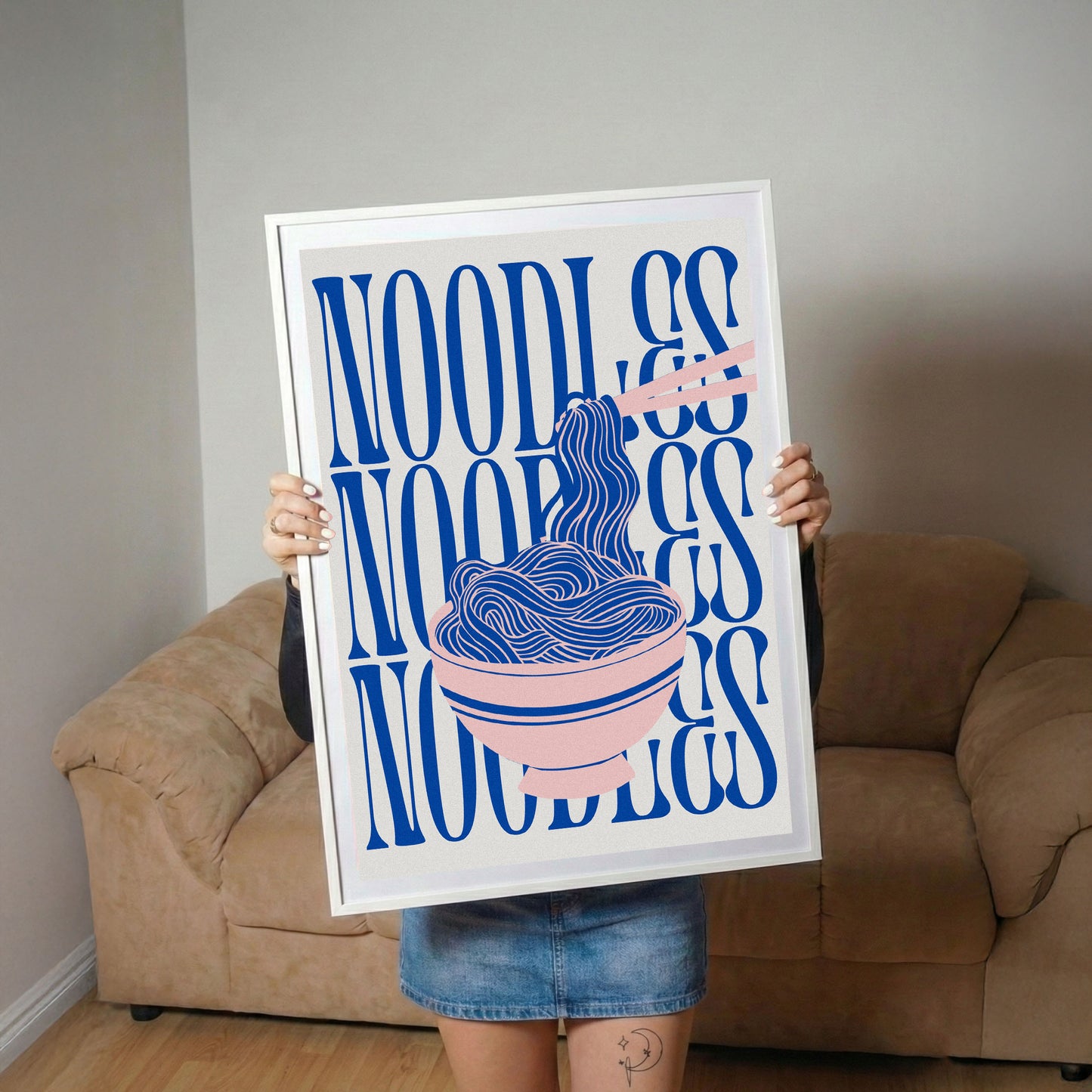 Modern Noodles Art Poster