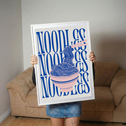 Modern Noodles Art Poster