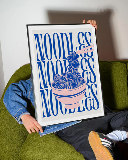 Modern Noodles Art Poster