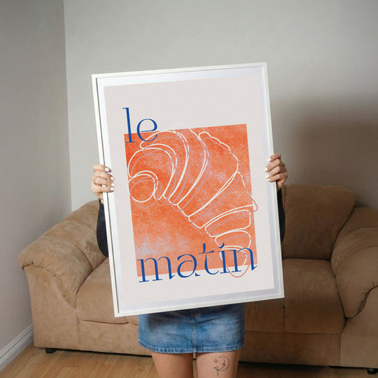 Le Matin French Croissant Poster