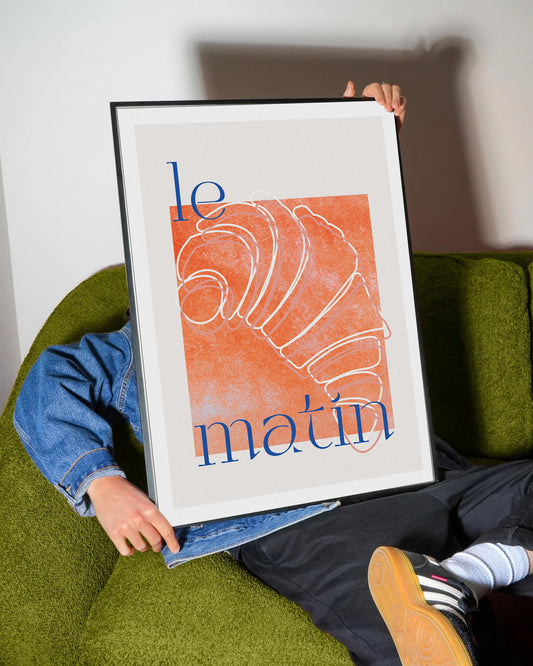 Le Matin French Croissant Poster