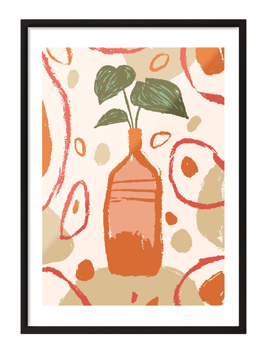 Terracotta Vase Poster