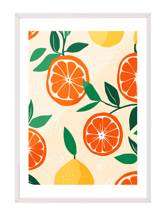 Vivid Orange & Lemon Poster