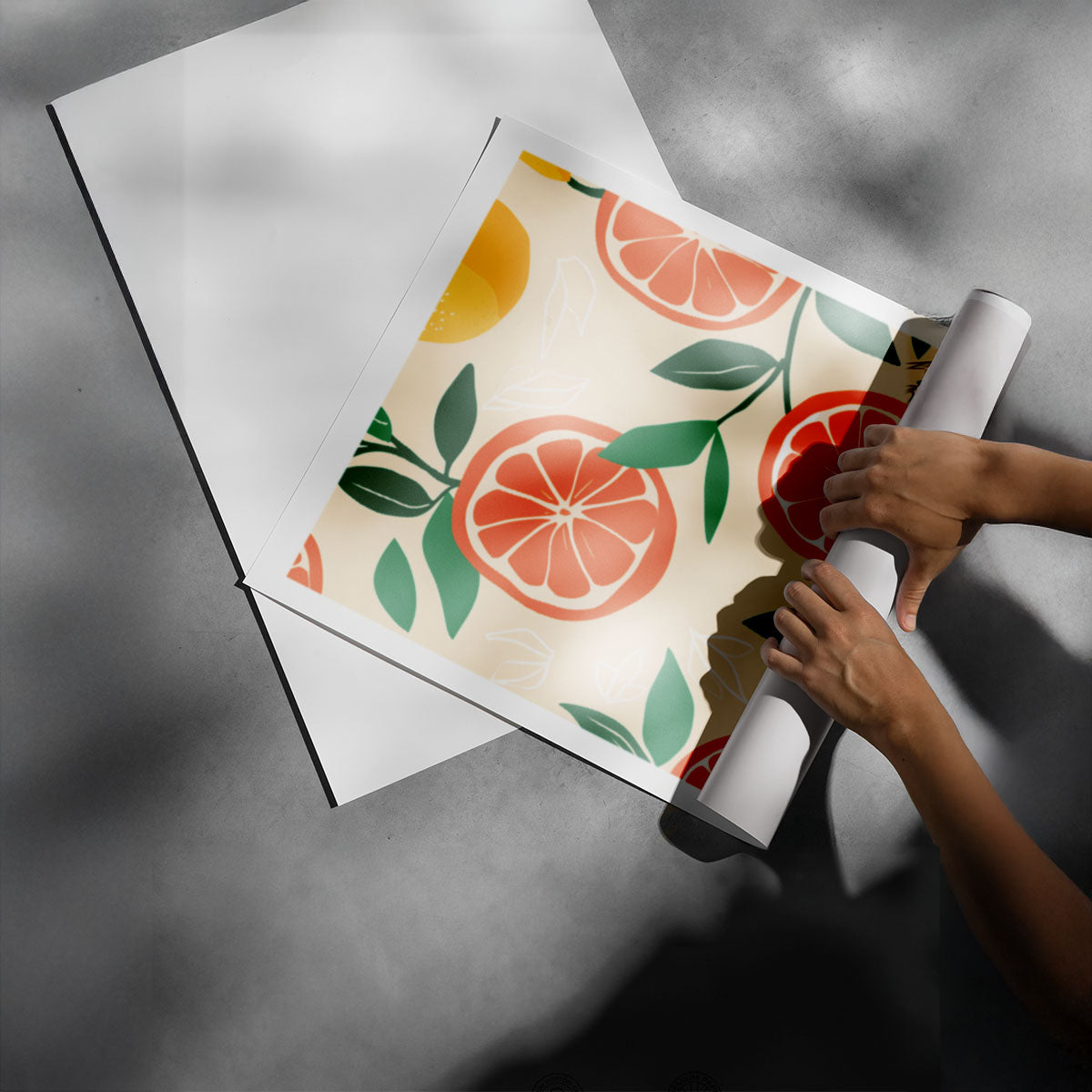 Vivid Orange & Lemon Poster