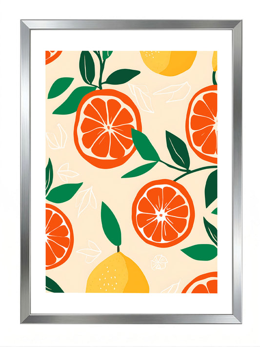 Vivid Orange & Lemon Poster