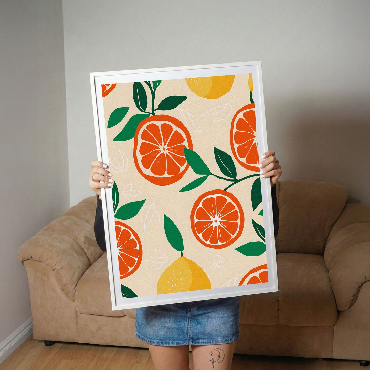 Vivid Orange & Lemon Poster