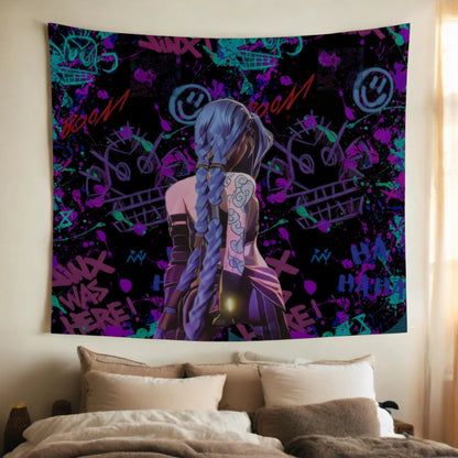 Jinx Arcane Duvar Örtüsü