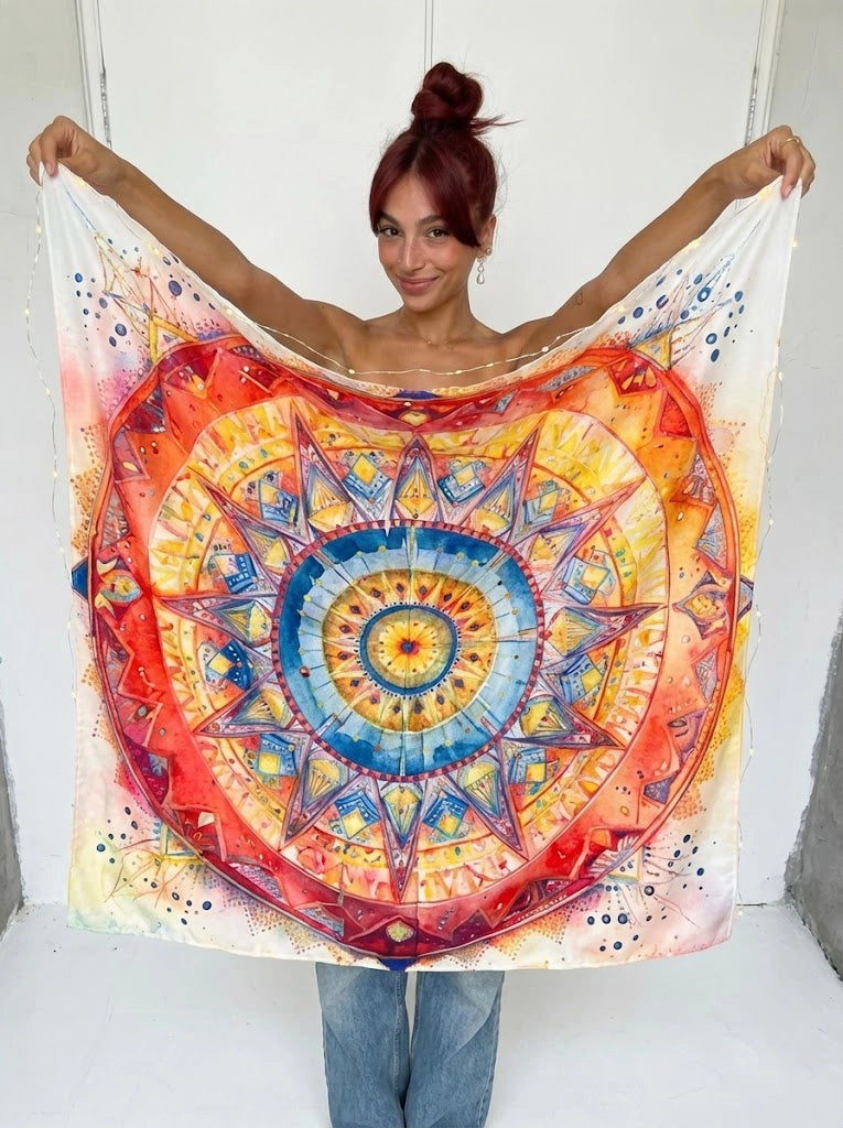 Pastel Tonlar Mandala Duvar Örtüsü
