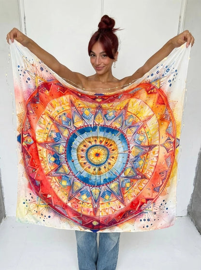 Pastel Tonlar Mandala Duvar Örtüsü