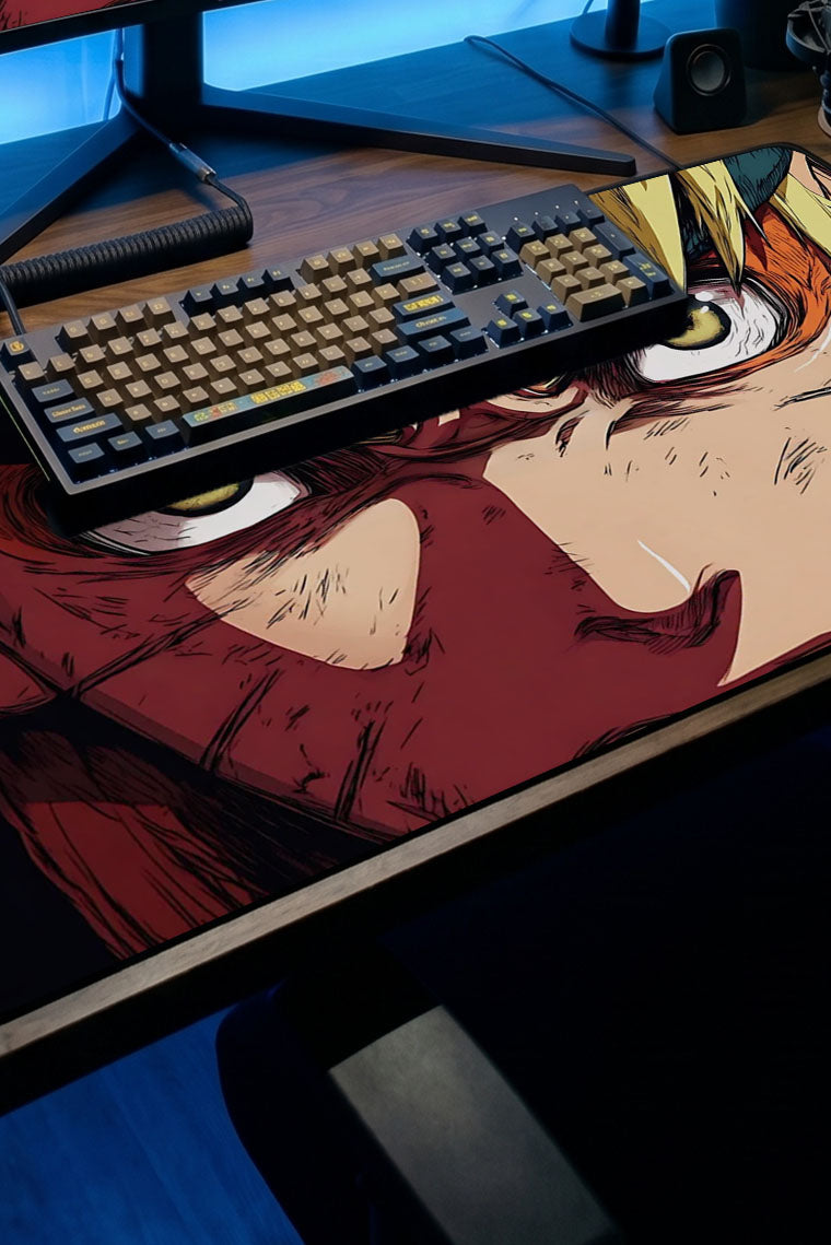 Naruto Uzumaki anime karakteri baskılı büyük boy desenli gaming mousepad