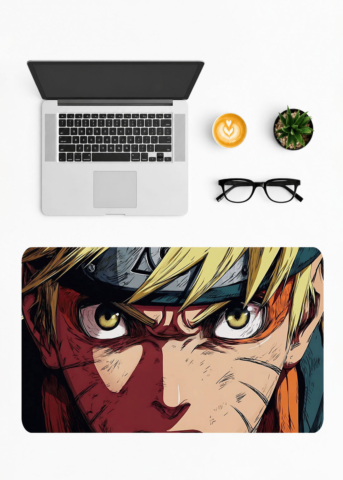 Naruto Uzumaki anime karakteri baskılı büyük boy desenli gaming mousepad