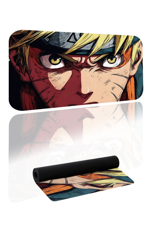Naruto Uzumaki anime karakteri baskılı büyük boy desenli gaming mousepad