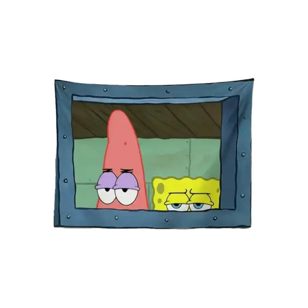 süngerbob ve partrick duvar örtüsü