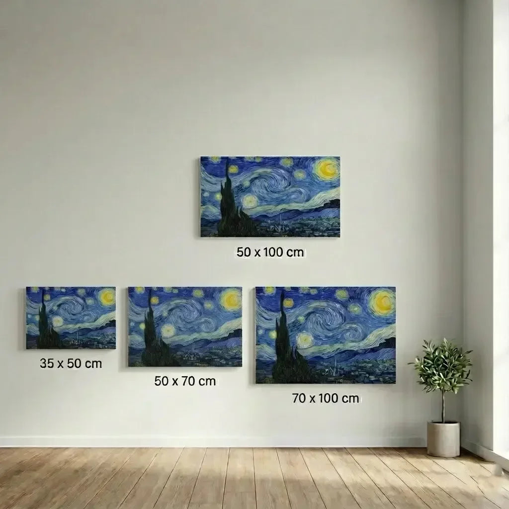 Yüksek çözünürlüklü baskı, dokulu kanvas yüzeyi ve gizli ahşap kasa detayı