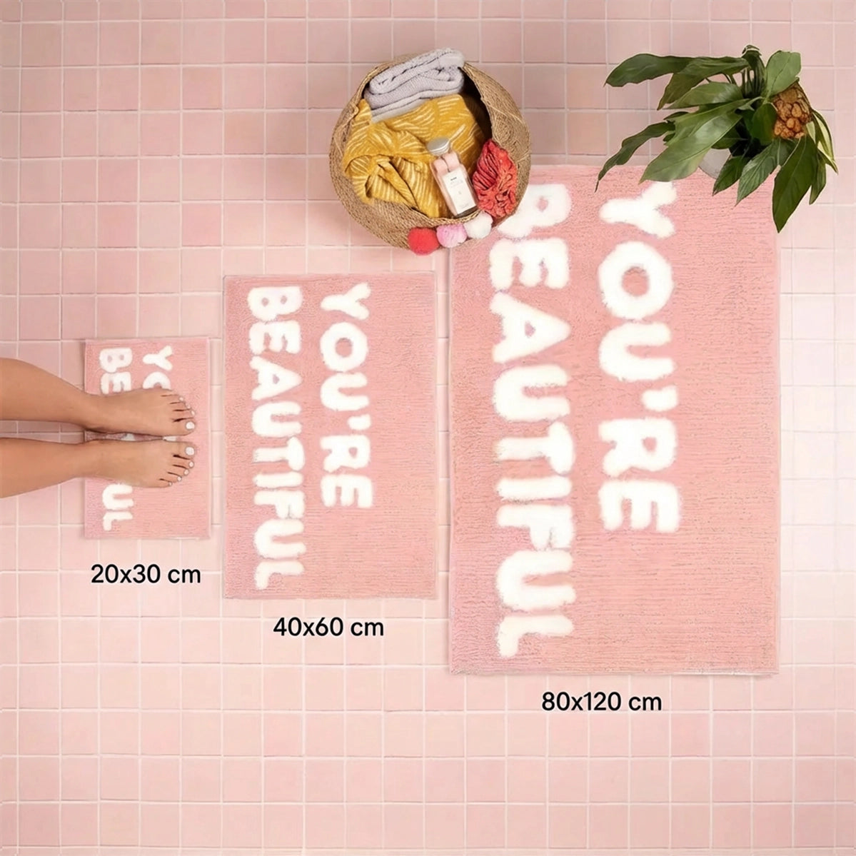 You're Beautiful - Pink Tufting Halı